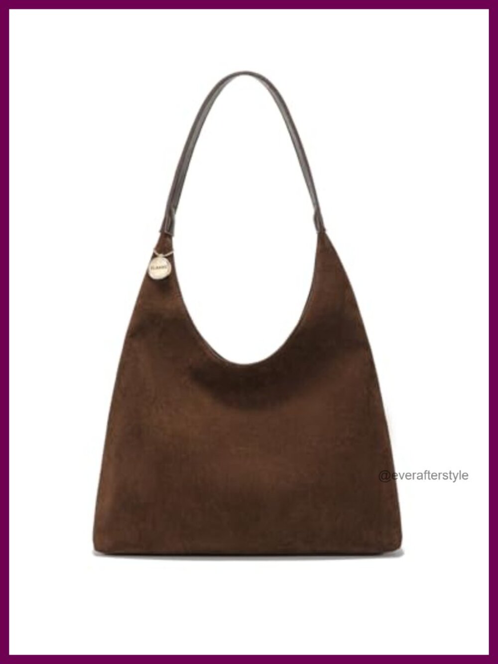 Faux Suede Tote Bag Slouchy Hobo Women Large Purse Shoulder Handbag